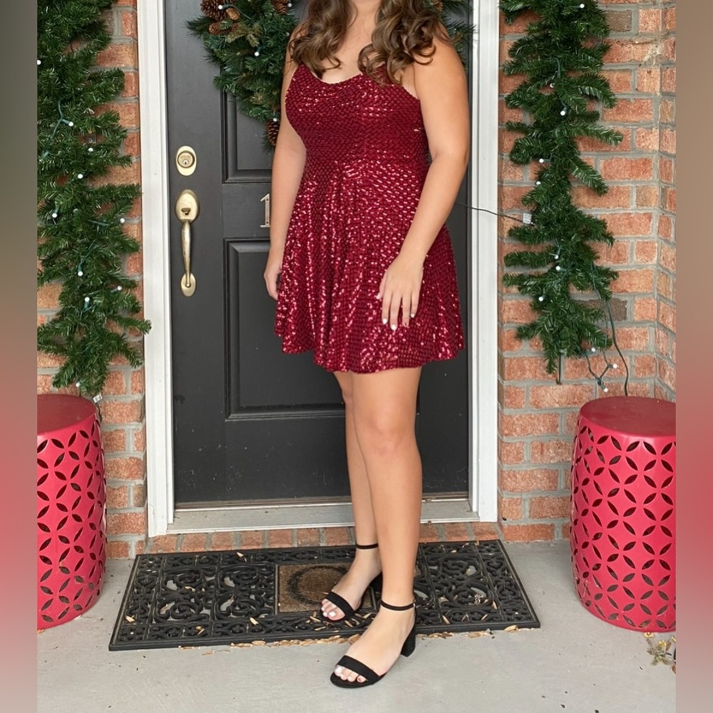 Gorgeous Garnet Red Winter Formal Dress | Juniors Size 13